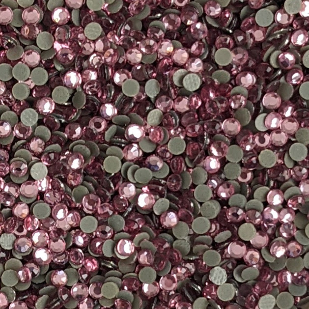 10SS LIGHT ROSE Hot Fix Rhinestones - 10 gross