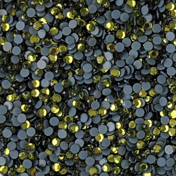 10SS OLIVINE Hot Fix Rhinestones - 10 gross