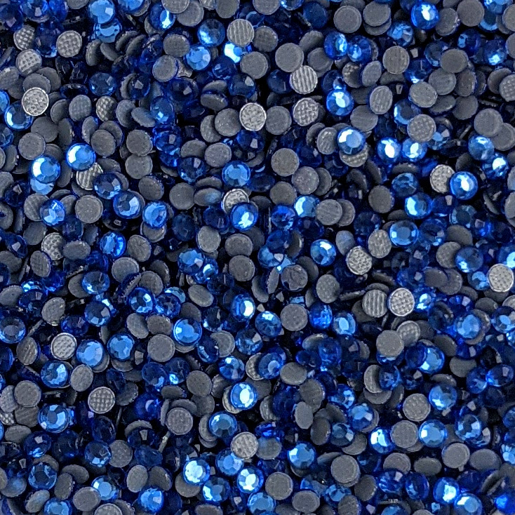 10SS SAPPHIRE Hot Fix Rhinestones - 10 gross